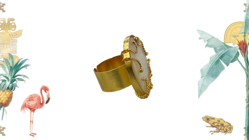 Anillo redondo con nácar