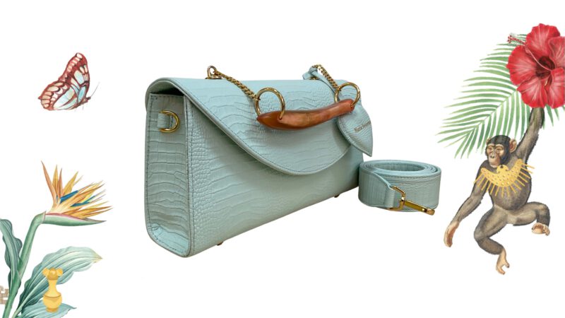 Bolso Orinoco artesanal lateral agua cuerno