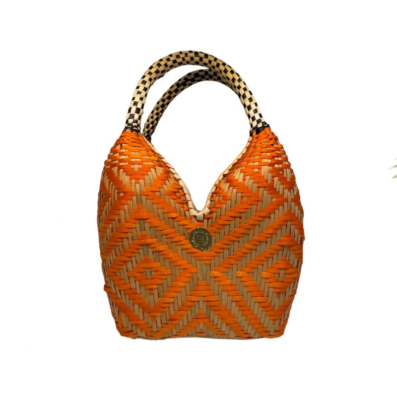 Bolso cuatro tetas baby artesanal naranja
