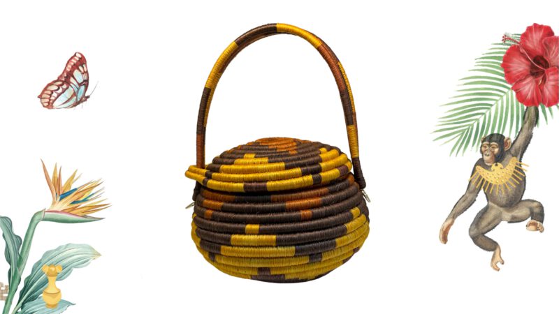 Bolso de mano artesanal amarillo