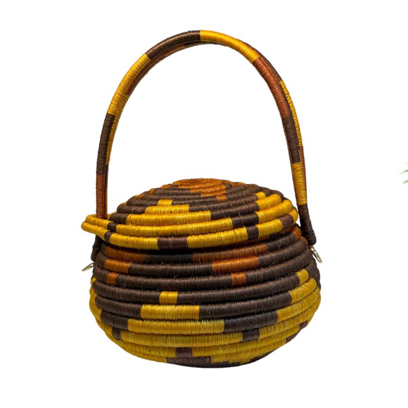 Bolso de mano artesanal amarillo