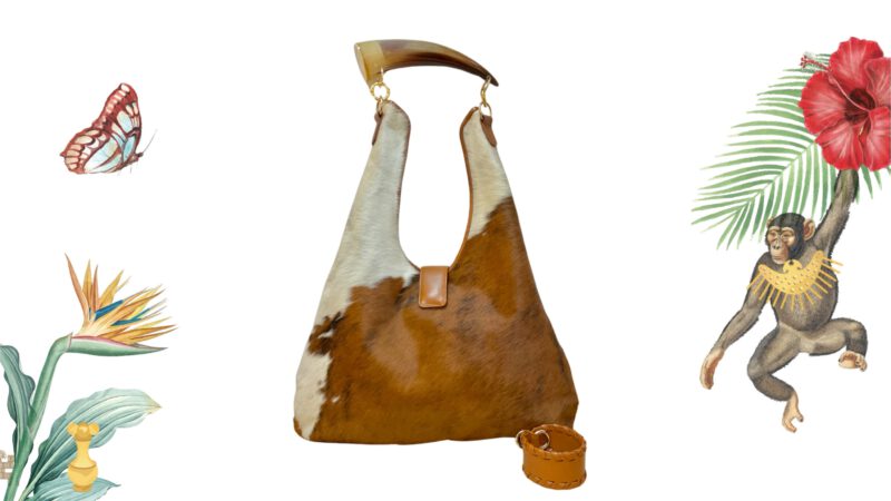 Bolso la patrona pelo de vaca artesanal