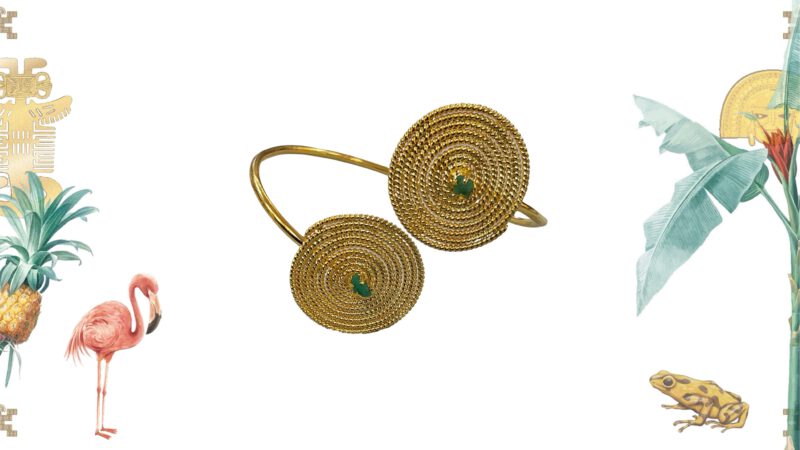 Brazalete filigrana con Esmeralda