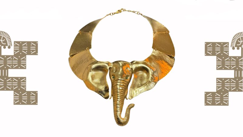 Choker artesanal elefante