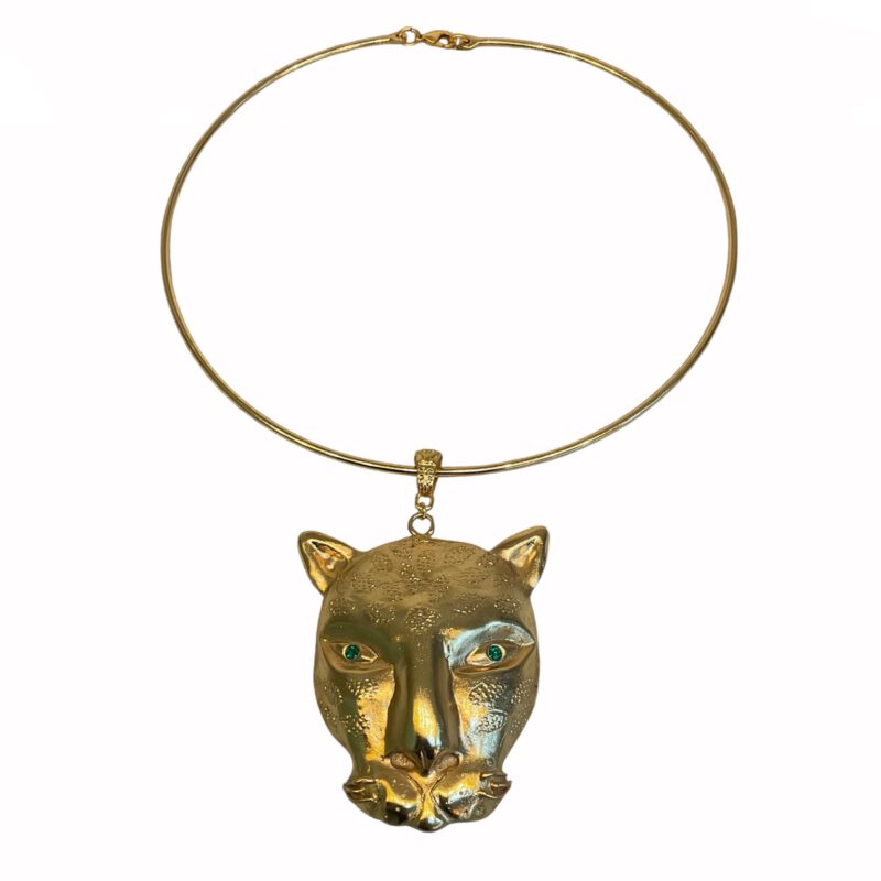 Choker precolombino jaguar artesanal