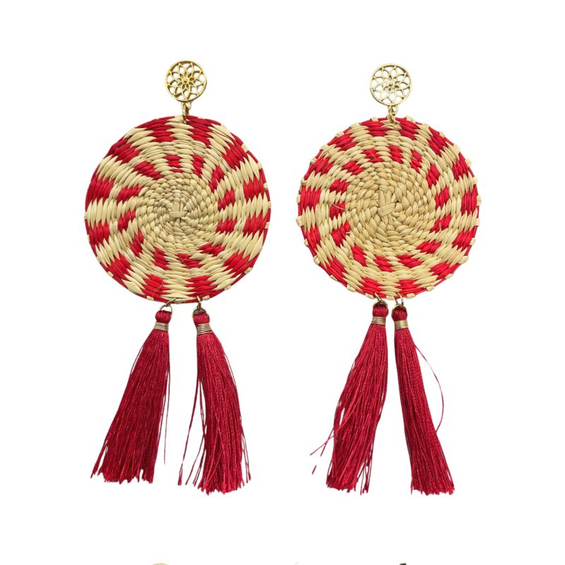 Pendientes Atrapa Sueños Rojo