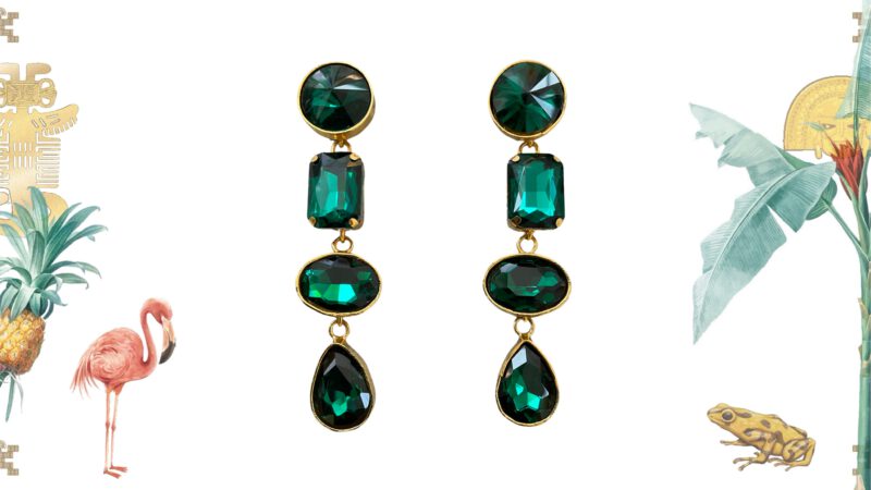 Pendientes Cristales Verdes Cali