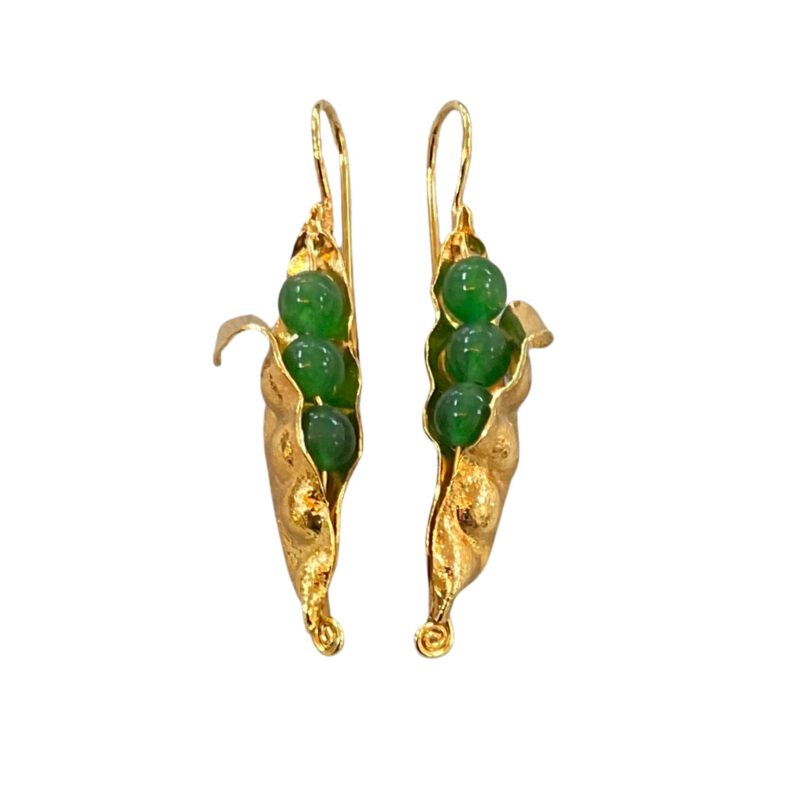 Pendientes Habichuelas verdes Artesanales