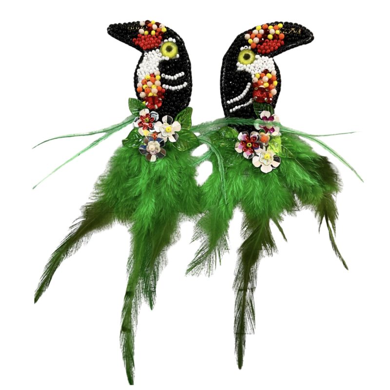 Pendientes Tucán hecho a mano