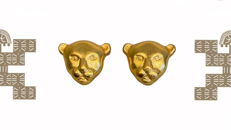 Pendientes artesanales jaguar