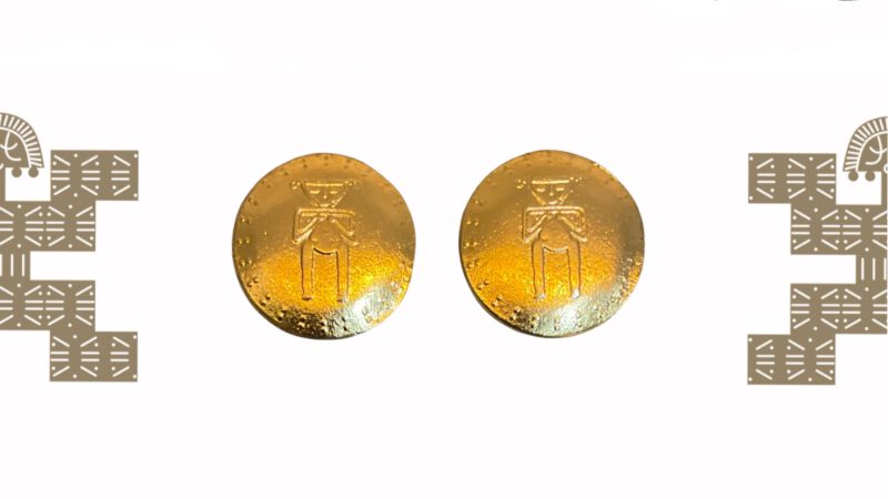 Pendientes artesanales moneda