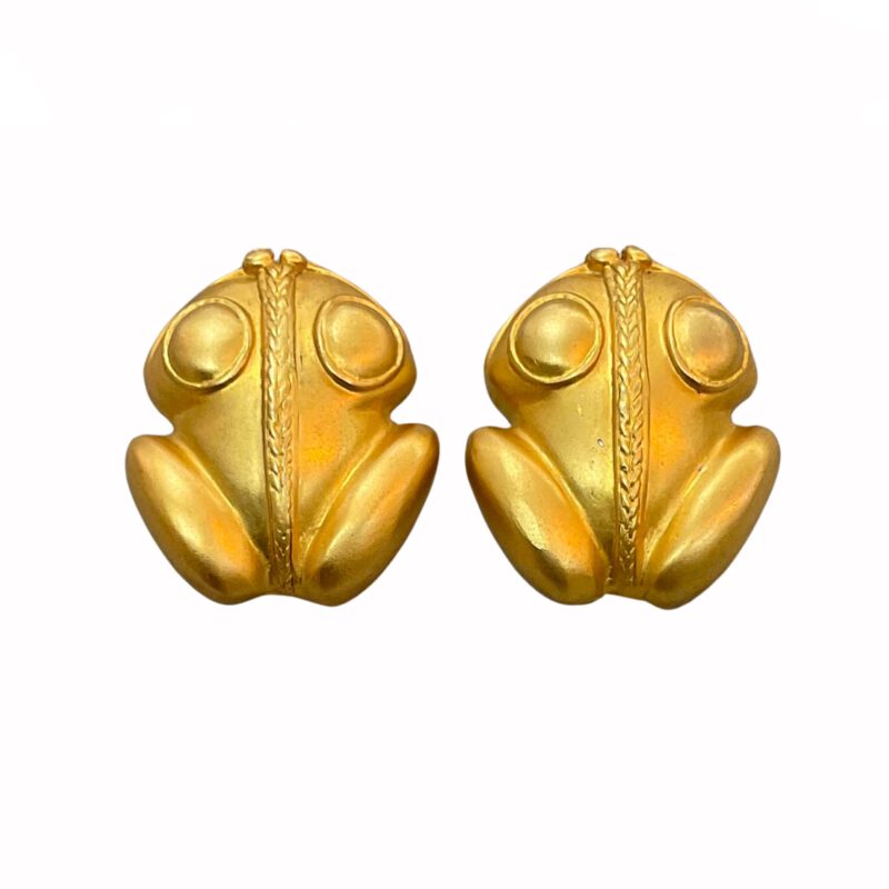 Pendientes artesanales ranas