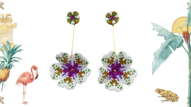 Pendientes doble flor