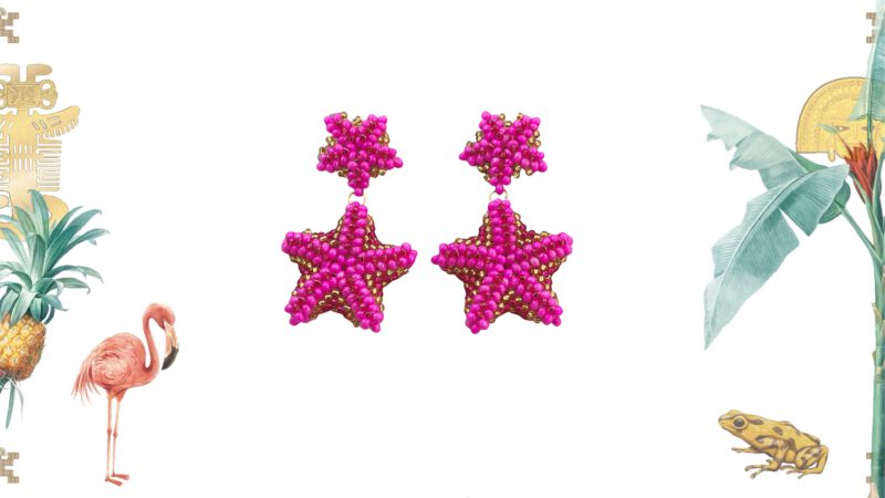 Pendientes estrellas hechas a mano