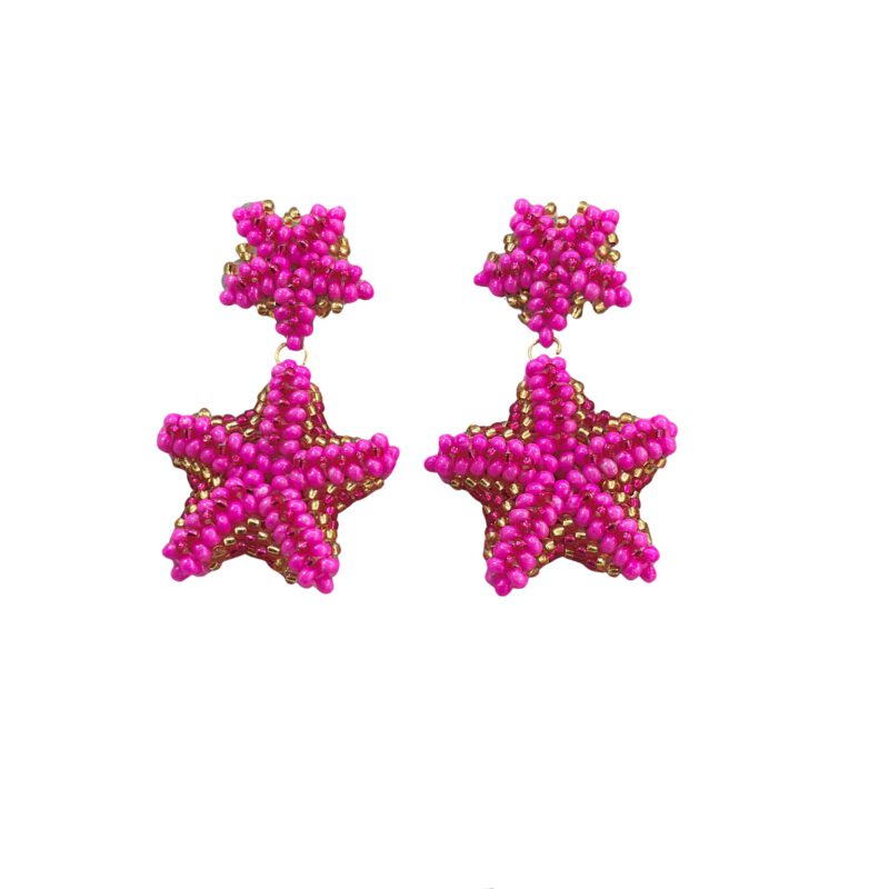 Pendientes estrellas hechas a mano