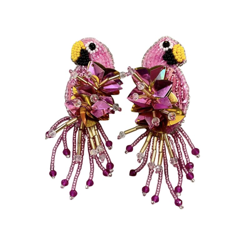 Pendientes loros artesanal