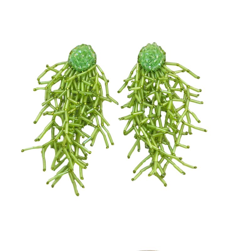 Pendientes medusa verde