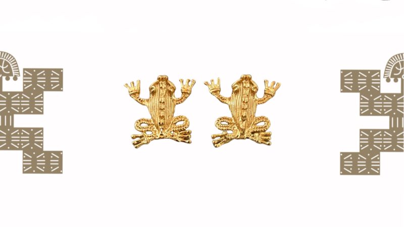 Pendientes ranas artesanal