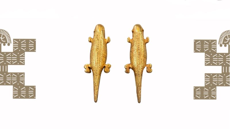 Pendientes salamandra precolombino