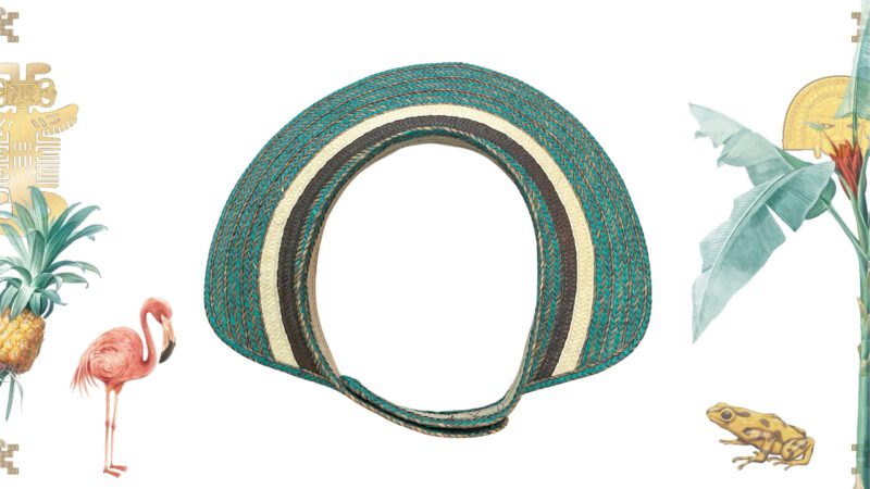 Visera fibra natural hecho a mano